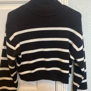 H&M cropped striped sweater